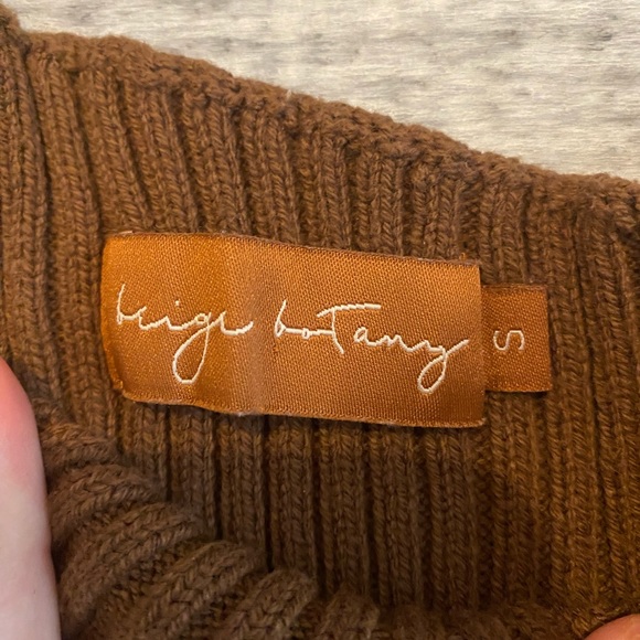 Kit Cutout Knit Crop Top | Beige Botany | size S - Picture 2 of 3